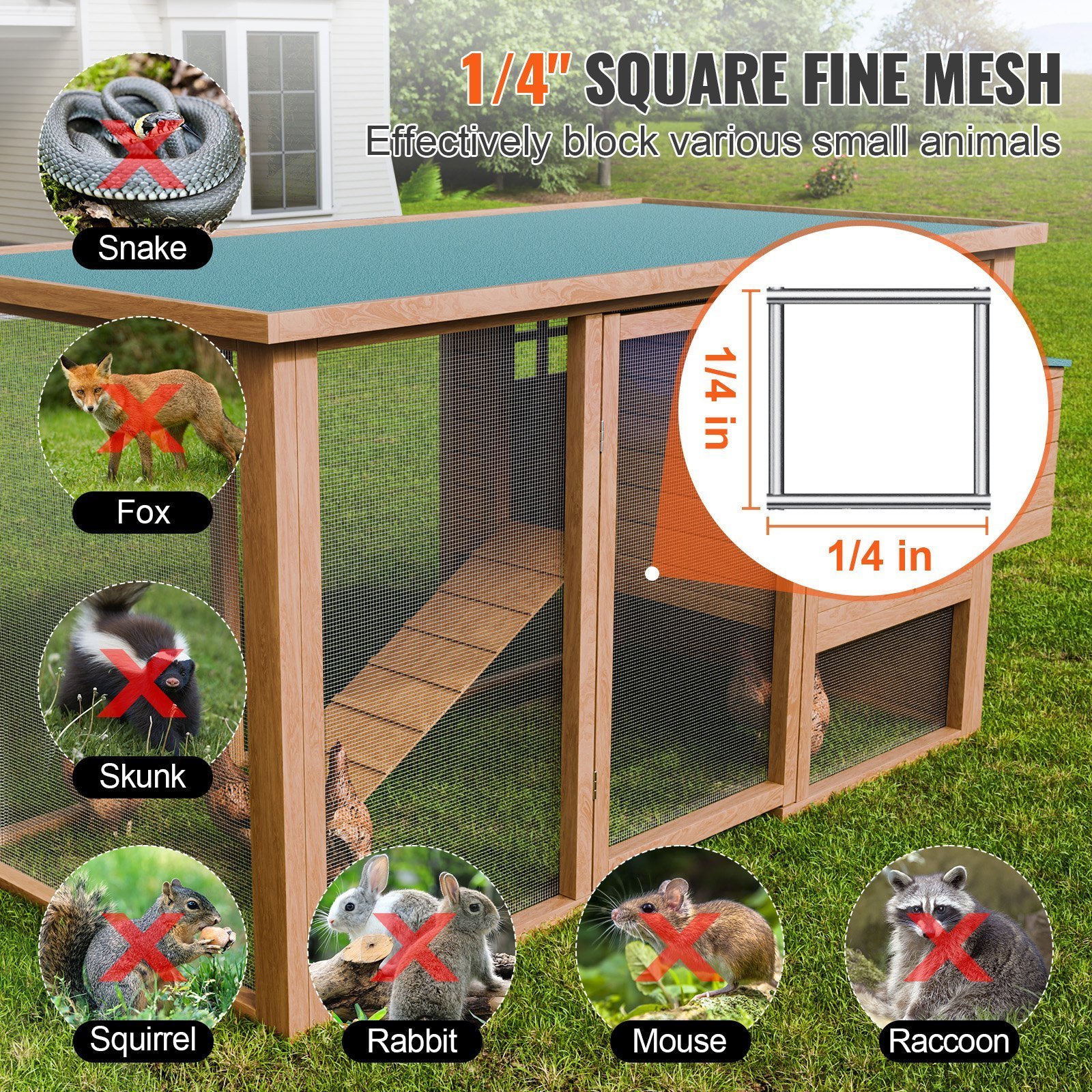 Hardware Cloth, 1'4 Inch 48in X 100 Ft 23 Gauge, Hot Dipped Galvanized Wire Mesh Roll, Chicken Wire Fencing, Wire Mesh For Rabbit Cages, Garden, Small Rodents - Image 2