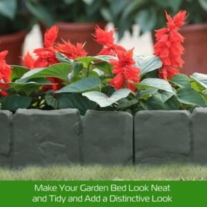 20 Pieces Of Pebble Effect Plastic Garden Lawn Edge Decorative Strip - Image 8