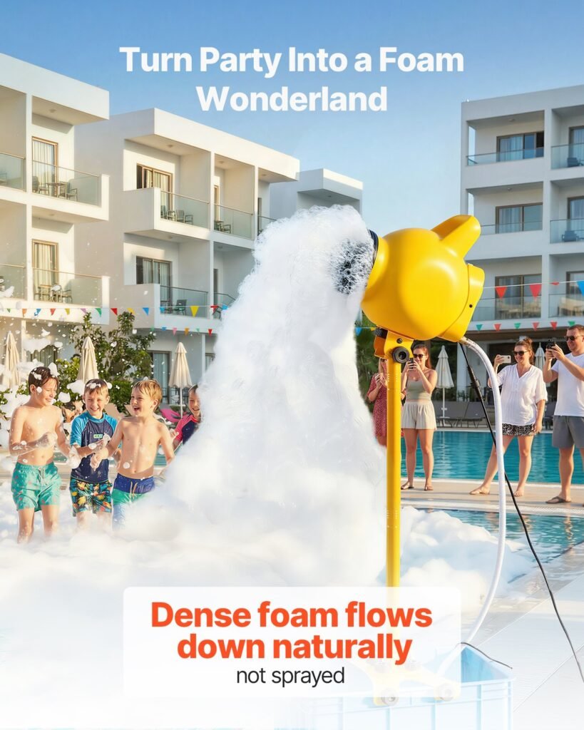 Foam Machine, Adjustable Angle Control Foam Cannon Party Machine, Bubble Cannon With 37QT Water Tank, Stable Vertical Design, Dense Foams Maker For Gatherings, Celebrations & Party