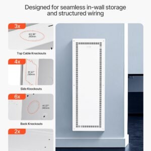 Structured Media Enclosure 42 In Recessed In-Wall TV Media Box With Cover - Image 5