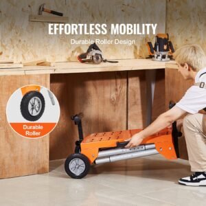 Miter Saw Stand With Tabletop And Wheels 330lbs Load Capacity Adjustable - Image 2
