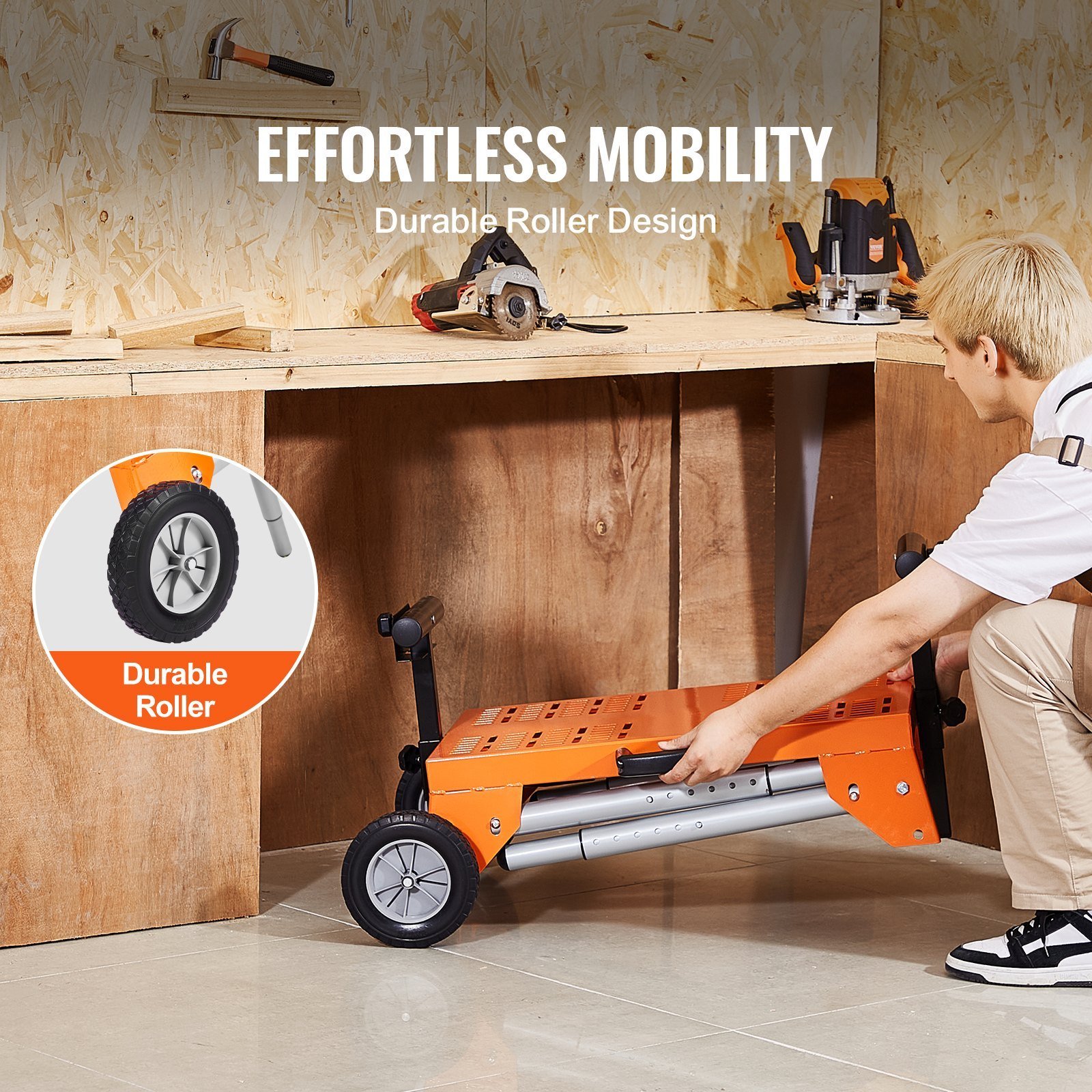 Miter Saw Stand With Tabletop And Wheels 330lbs Load Capacity Adjustable - Image 2