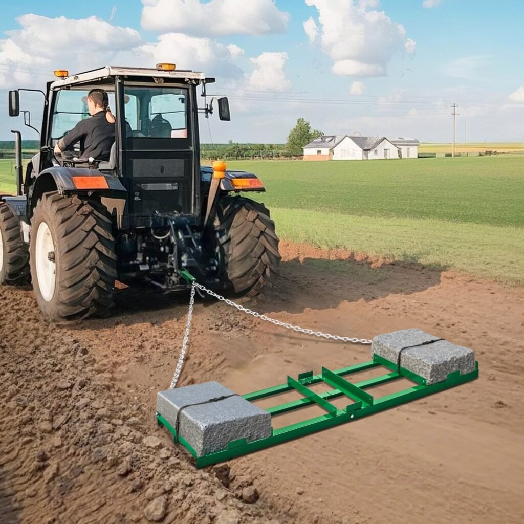 Drag Harrow 6 Ft Heavy Duty Tow Behind Drag Harrow Driveway Grader Rake