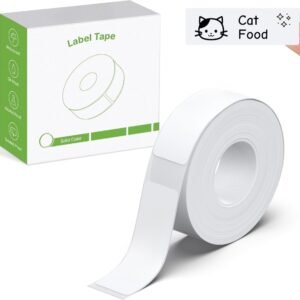 Genuine Label Maker Tape Standard Laminated Thermal Label Tape Replacement, For Home Office Labels Roll White - Image 1