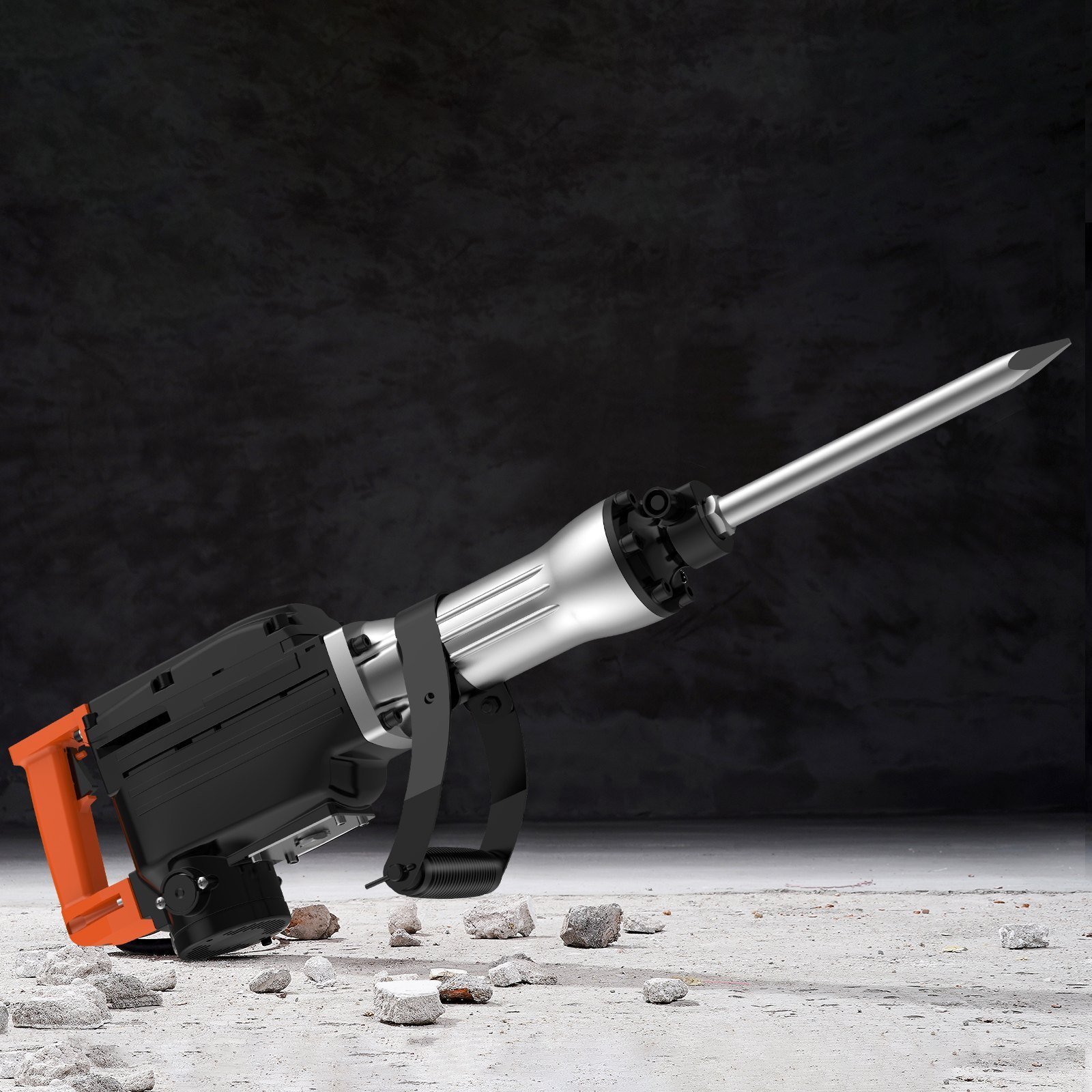 Demolition Jack Hammer, 2200W Electric Jackhammer Heavy Duty, 1350 BPM Concrete Breaker, 2pcs Chisels Bit Chipping With Case, Black - Image 6