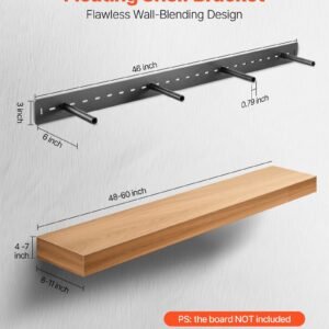 1 Pack Shelf Bracket 46 Inch / 1168.4 Mm Heavy Duty Floating Shelf Bracket - Image 3