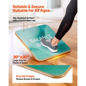 Balance Board, 360 Rotating Wobble Board Trainer For Adults 3-Level Adjustable, Wooden Balance Training Equipment, Slip-Resistant Surface For Core Workout, Standing Desk Exercise, Home Gym - Image 4