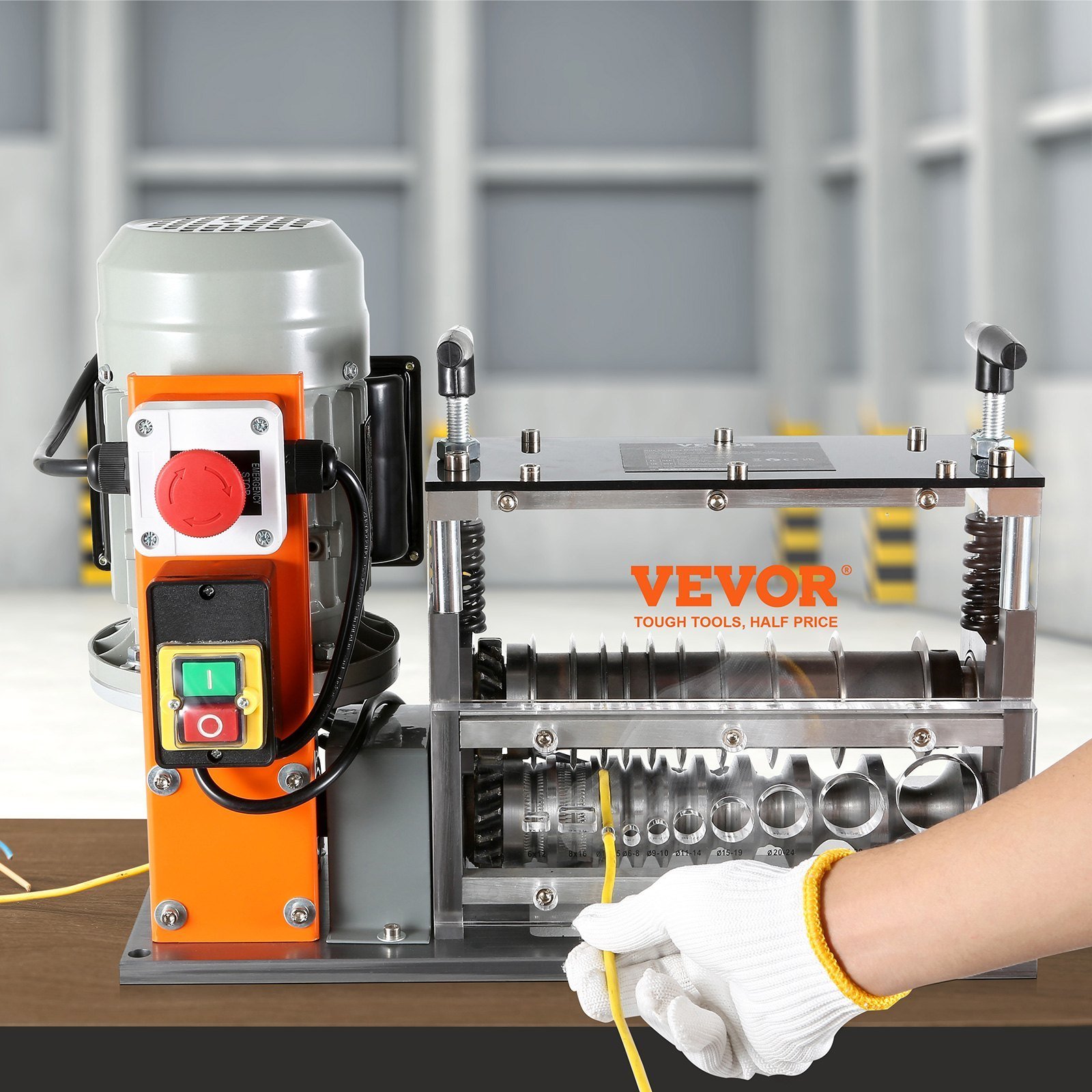 Automatic Wire Stripping Machine, 0.06'-1.26' Electric Motorized Cable Stripper, 750 W, 98 Ft Min Wire Peeler With Visible Stripping Depth Reference, 10 Channels For Scrap Copper Recycling - Image 7