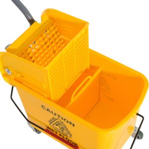 Compact Mop Bucket with Wringer, Mop Bucket on Wheels, 21 Quart, Separate Dirty and Clean Water, Yellow - Image 5