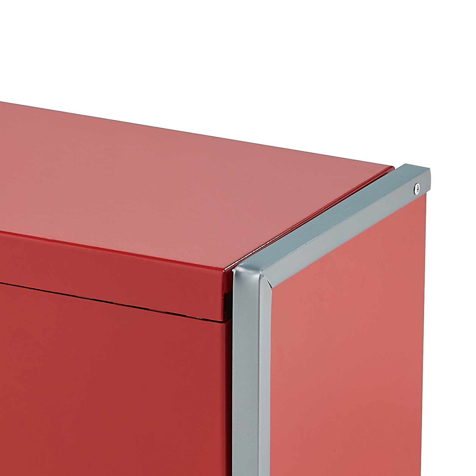 Tool Box 8.6-inch Portable Metal Tool Box 3 Drawers Tool Organizer Red - Image 6