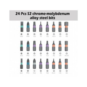 24 In 1 DlY Screwdriver Set, 1 Set Switchable Multiple Screwdriver Shapes, Compact And Portable Ratchet Screwdriver Set Home Repair Tool Kit - Image 3