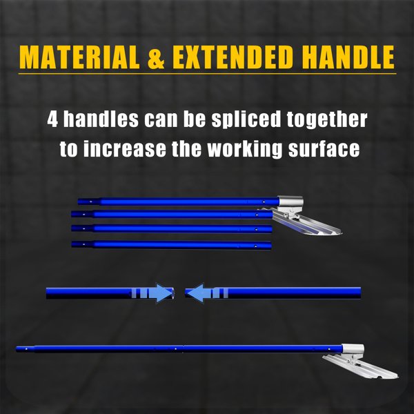 Bull Float Concrete Tools,48inx8in Magnesium Aluminum Alloy Concrete Float With 4 Combinable Handles,Concrete Bull Float With Carrying Toolbox,Trowel,Concrete Bull Float Kit For Concrete Finishing