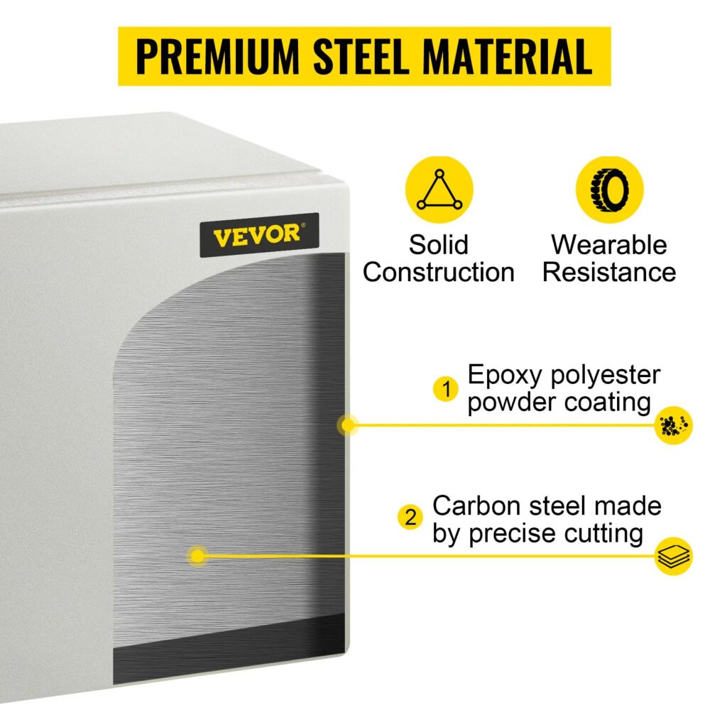 VEVOR NEMA Steel Enclosure,  NEMA 4X Steel Electrical Box, IP66 Waterproof & Dustproof, Outdoor Indoor Electrical Junction Box