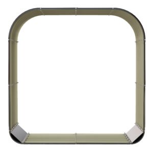 Wood Shed Galvanized Steel Firewood Storage Rack with Rubberized Edge for Safety, 4.7 x 1.4 x 4.7 - Image 9