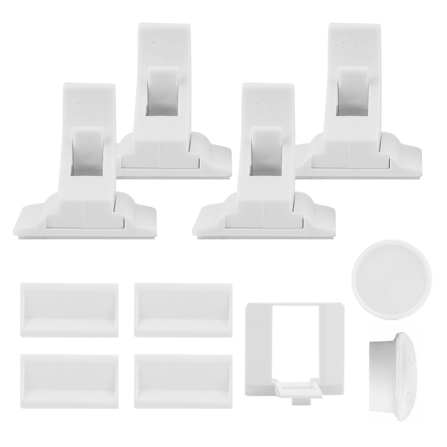 4Pcs Magnetic Cabinet Locks Child Safety Drawer Locks Adhesive Baby Proof Cabinets Latches Kit - Image 10