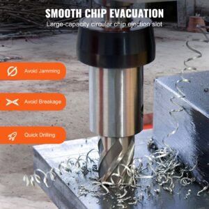 Annular Cutter Set, 13 Pcs Weldon Shank Mag Drill Bits, 7/16' To 1-1/16' Cutting Diameter, 1' Cutting Depth, M2AL HSS, 2 Pilot Pins, Hex Wrench And Portable Case, For Using With Magnetic Drills - Image 3