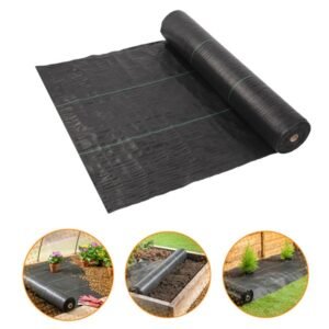 4x100ft Black Weeding Cloth Polyethylene Foldable - Image 3