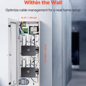 Structured Media Center Enclosure 42 In With Vented Hinged Door Cable Management - Image 3