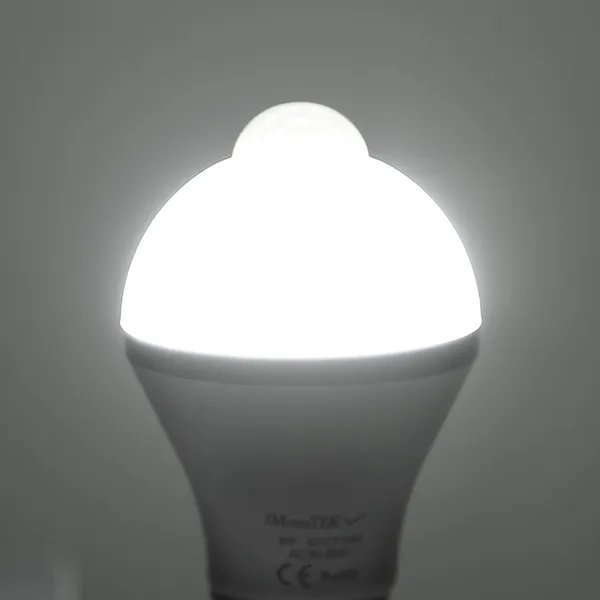 E27 Motion Sensor Light Bulb 9W/5W 1000LM 6500K Dusk To Dawn Automatic On/Off LED Light Bulb Indoor Outdoor Use