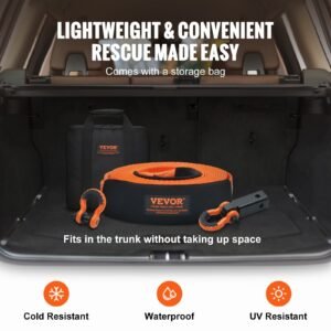 Polyester Heavy Duty Tow Strap Recovery Kit 3" X 30 Ft (MBS-36,000 Lbs) Winch Strap, Triple Reinforced Loop, Snatch Strap + 2" Shackle Hitch Receiver + 3/4" D-Ring Shackles (2PCS) + Storage Bag - Image 4