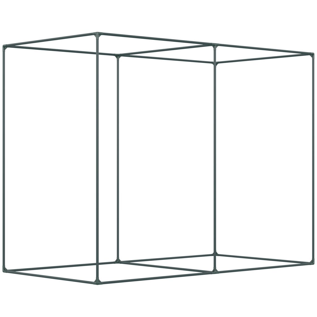 6 x 3ft Crop Cages for Garden, Plant Protectors from Animals, Storage Bag and 6 Ground Stakes, Black