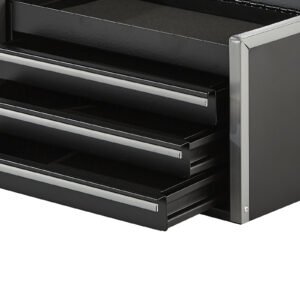 Tool Box 8.6-inch Portable Metal Tool Box With 3 Drawers Tool Organizer Black - Image 7