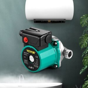 Hot Water Recirculating Pump, 93W, 110V Water Circulator Pump, Circulation Pump, 3/4″ G Thread To 1/2″ NPT Brass Adapter, Stainless Steel Head, 3 Speed Control For Electric Water Heater System - Image 6