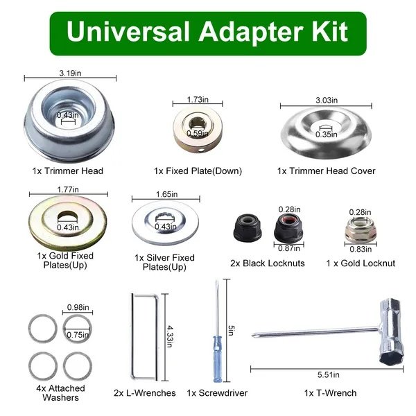10" X 80T 9" X 36T Carbide Tip Brush Cutter Blades With Universal Adapter Kit Alloy Steel Blades Compatible With Brush Cutter Trimmer Weed Eater