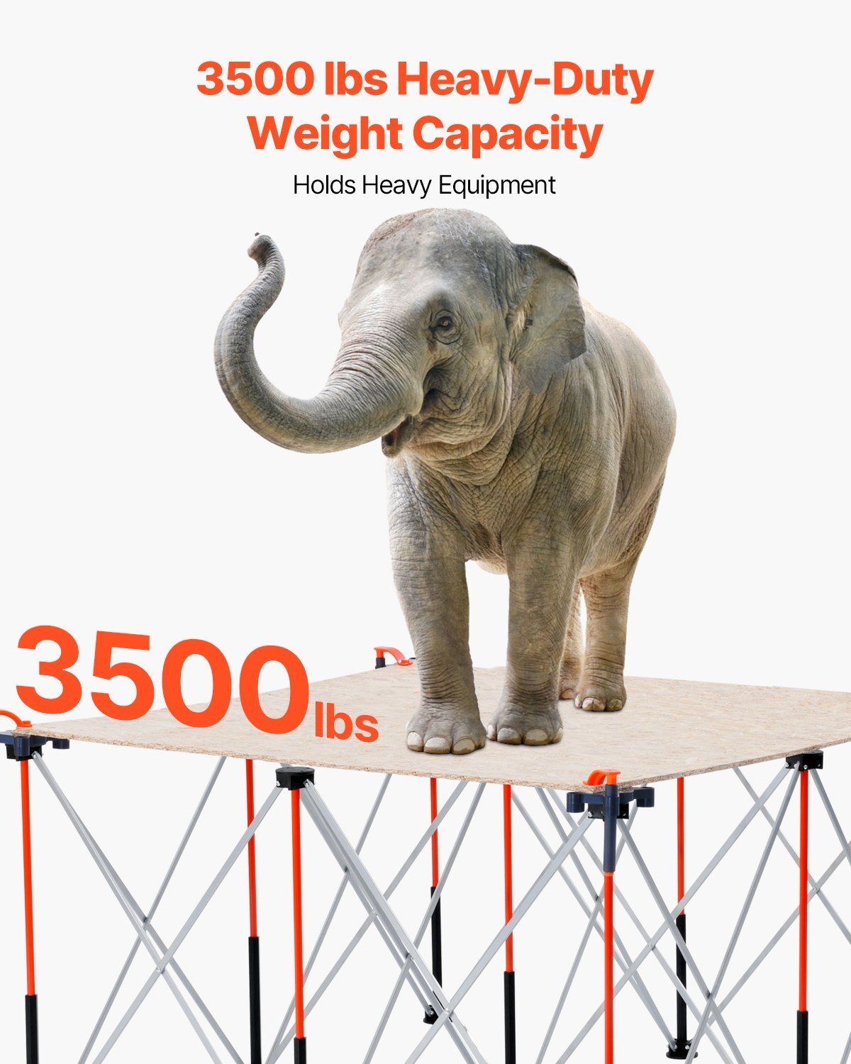 Portable Folding Workstand 4.15 X 4.15ft Collapsible Work Stand 3500lbs Capacity - Image 3