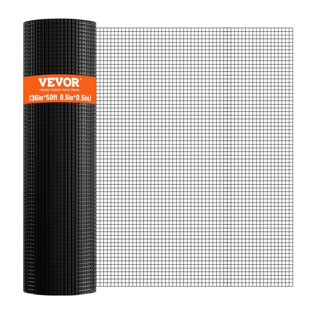 Hardware Cloth, 36'' X 50' Galvanized Wire Mesh Roll, 19 Gauge Chicken Wire Fence Roll, Vinyl Coating Metal Wire Mesh For Chicken Coop Barrier, Rabbit Snake Fences, Poultry Enclosures