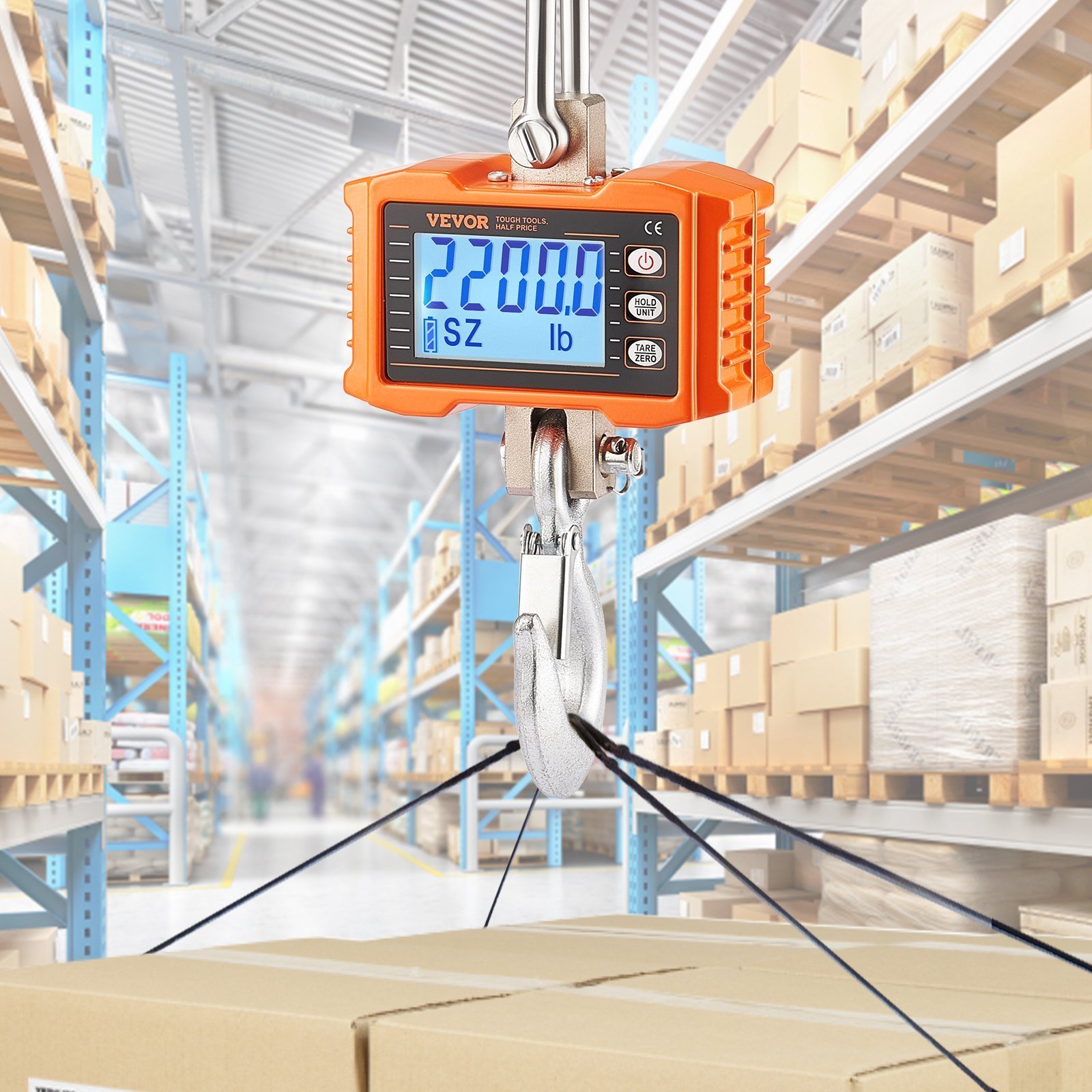 Digital Crane Scale Industrial Hanging Scale 2200 Lbs/1000 Kg Heavy Duty Scale - Image 6