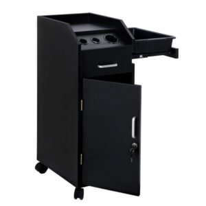 16mm Particle Board, ABS Tray,, Black Hair Salon Tool Cart - Image 8