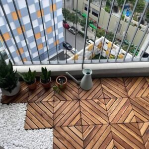 10PC 12inch*12inch High-quality Acacia Wood Modular Flooring, Model 08, Is Easy To Install And Enhances Your Home's Elegance And Comfort. - Image 3
