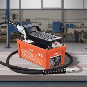 Air Hydraulic Pump, 10,000 PSI 1/2 Gal Reservoir, NPT 3/8" Oil Outlet, NPT 1/4" Inlet, 6.6 Ft Pipe, Foot Actuated Hydraulic Pump Air Treadle For Auto Body Frame Machines And Pulling Post, Orange - Image 6