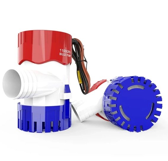 1100GPH 12V Electric Marine Submersible Bilge Sump Water For Boat 3  4Hose