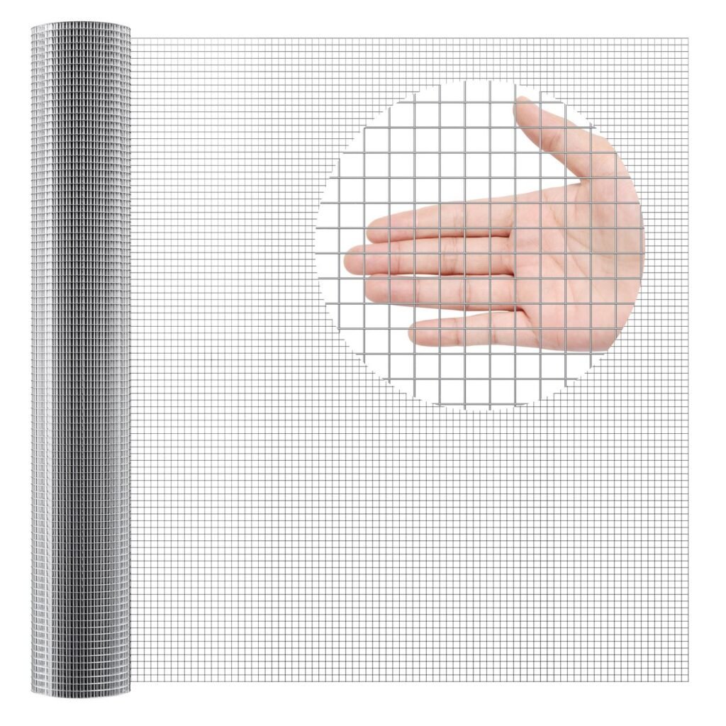 Hardware Cloth, 1'2 Inch 48in X 50 Ft 19 Gauge, Hot Dipped Galvanized Wire Mesh Roll, Chicken Wire Fencing, Wire Mesh For Rabbit Cages, Garden, Small Rodents