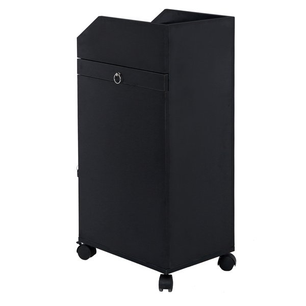 16mm Particle Board, ABS Tray,, Black Hair Salon Tool Cart