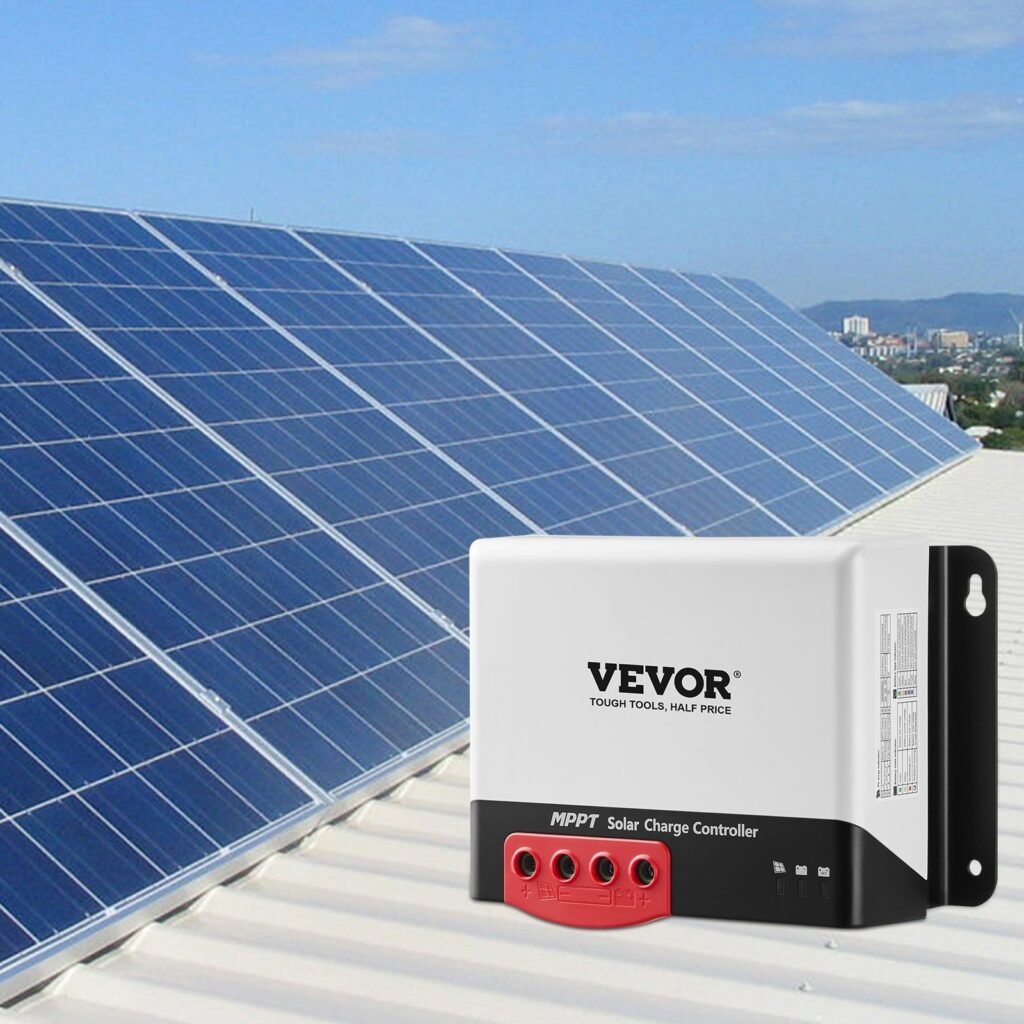 50A MPPT Solar Charge Controller, 12V / 24V Auto DC Input, Solar Panel Regulator Charger With Bluetooth Module, 98% Charging Efficiency For Sealed(AGM), Gel, Flooded And Lithium Battery Charging