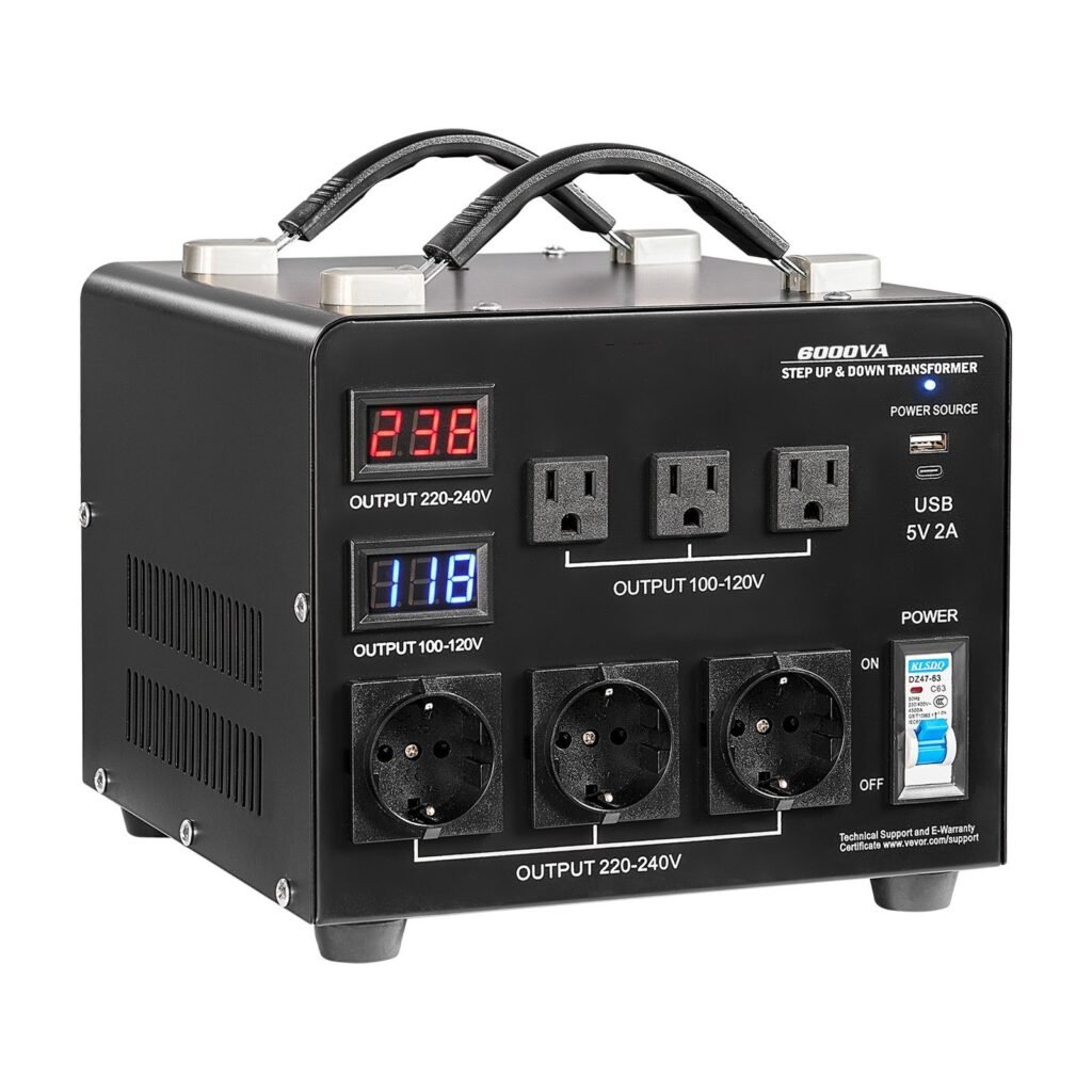 Voltage Converter Transformer 6000VA Step Up/Down 110 To 220V/220 To 110V
