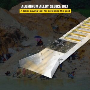 Folding Aluminum Alloy Sluice Box, Compact 50' Sluice Boxes For Gold, Lightweight Gold Sluice Equipment, Portable Sluice Boxes W/Miner's Moss, River, Creek, Gold Panning, Prospecting, Dredging - Image 4