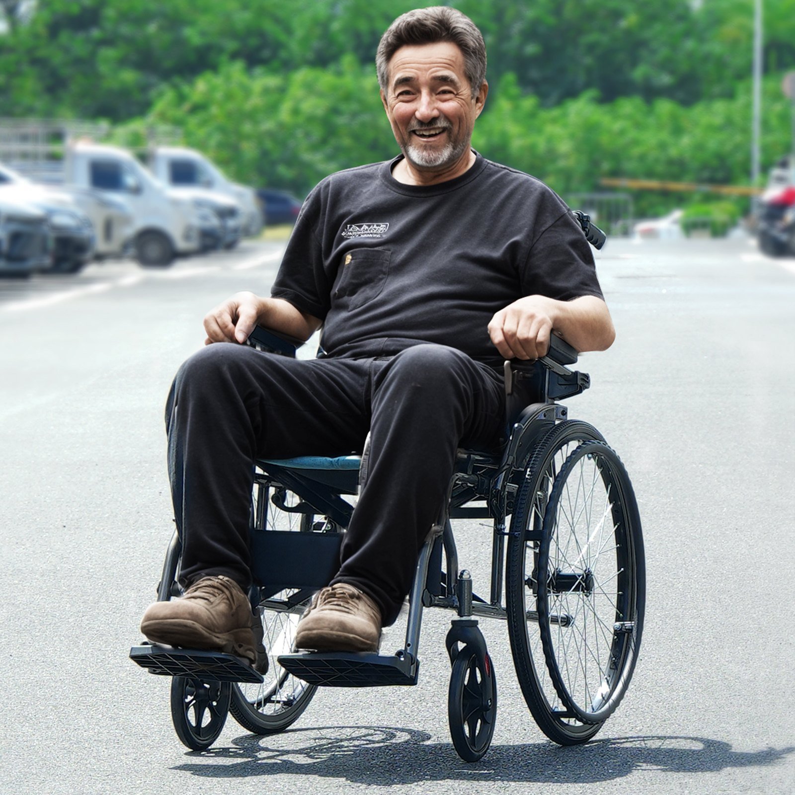 Wheelchair Aluminum Alloy Ultra-Lightweight 18-In Wide Seat 250lbs - Image 6