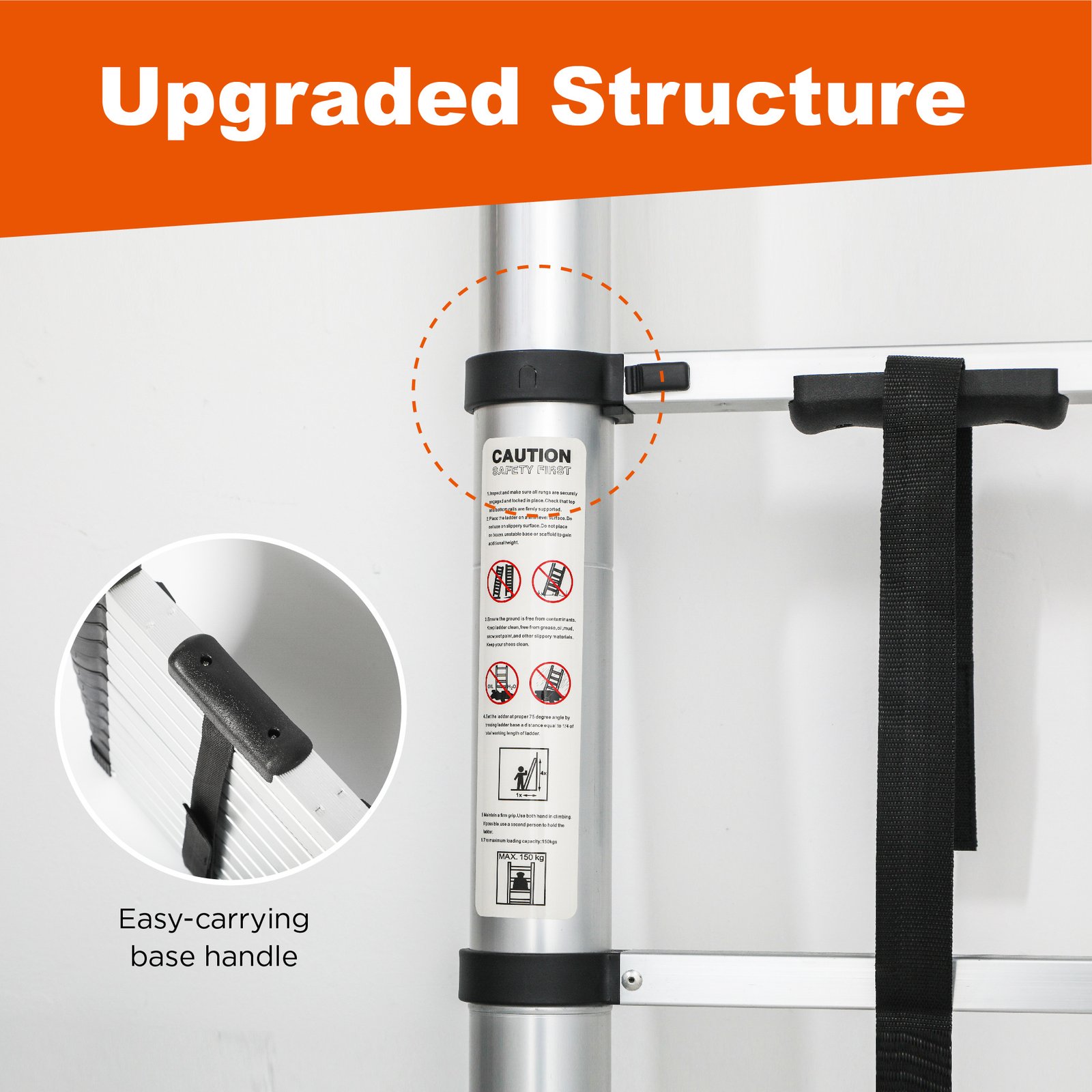 Aluminum Telescoping Ladder For Outdoor Work - Image 3