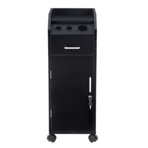 16mm Particle Board, ABS Tray,, Black Hair Salon Tool Cart - Image 6