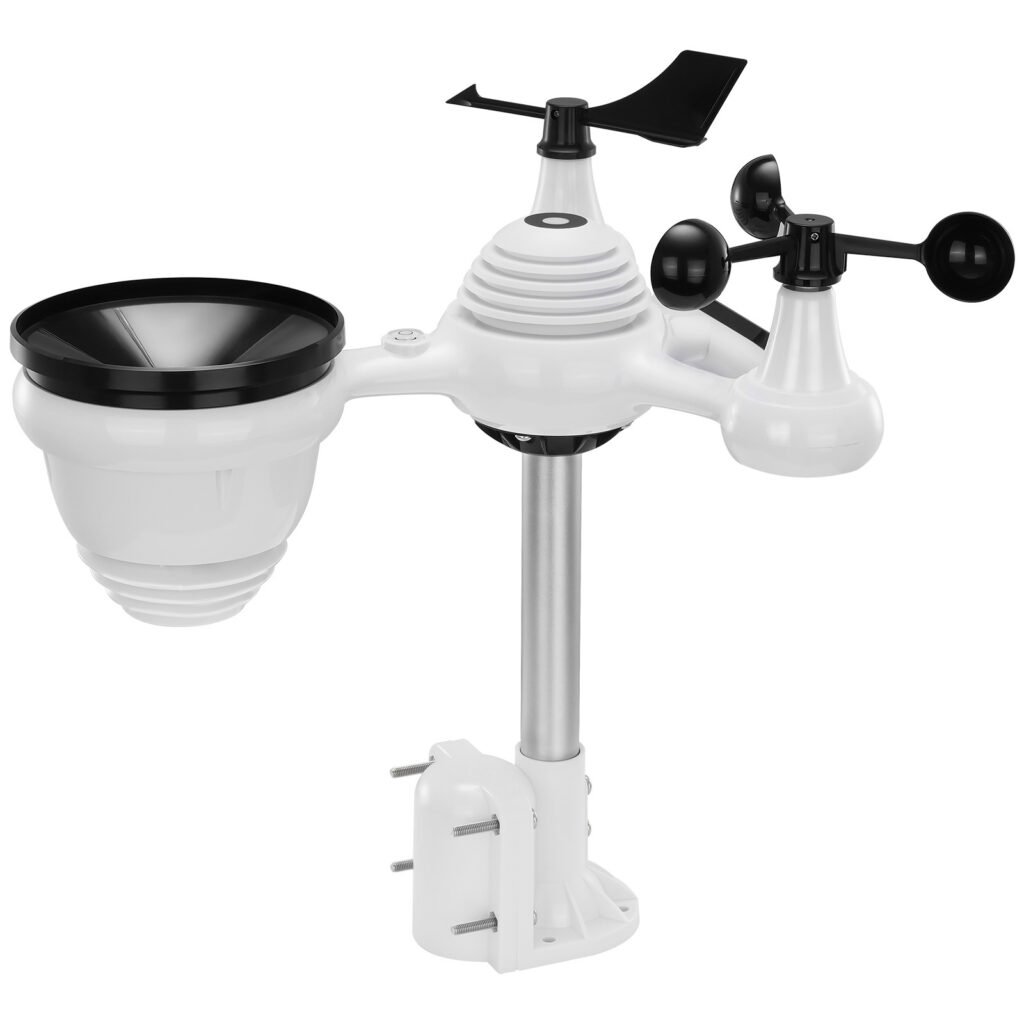 VEVOR 7-in-1 Wireless Weather Station, 7.5 In Large Color Display, Digital Home Weather Station Indoor Outdoor, For Temperature Humidity Wind Speed,Direction Rain UV, With Forecast Data, Alarm, Alerts