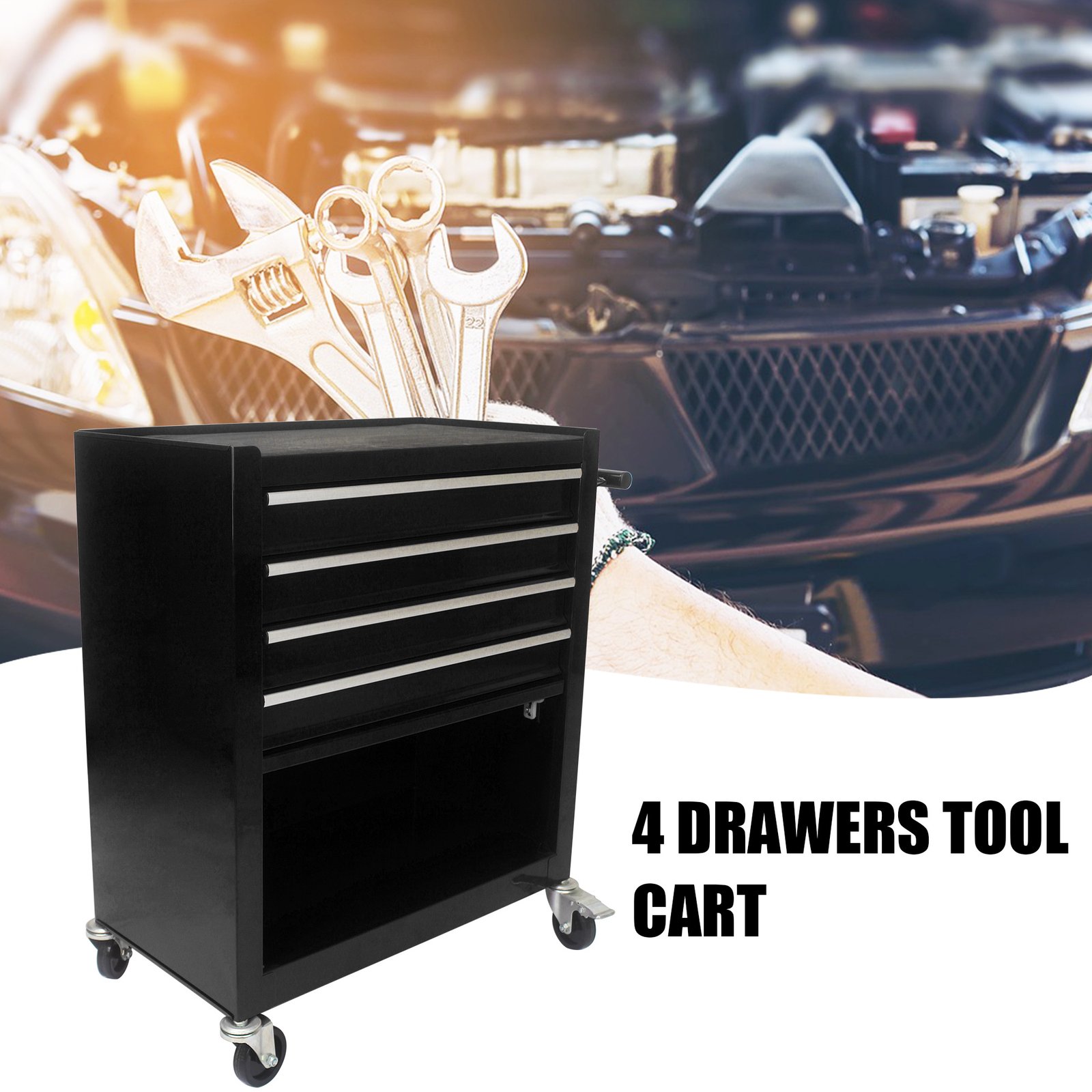 Metal Wheelie Tool Cart - Image 5
