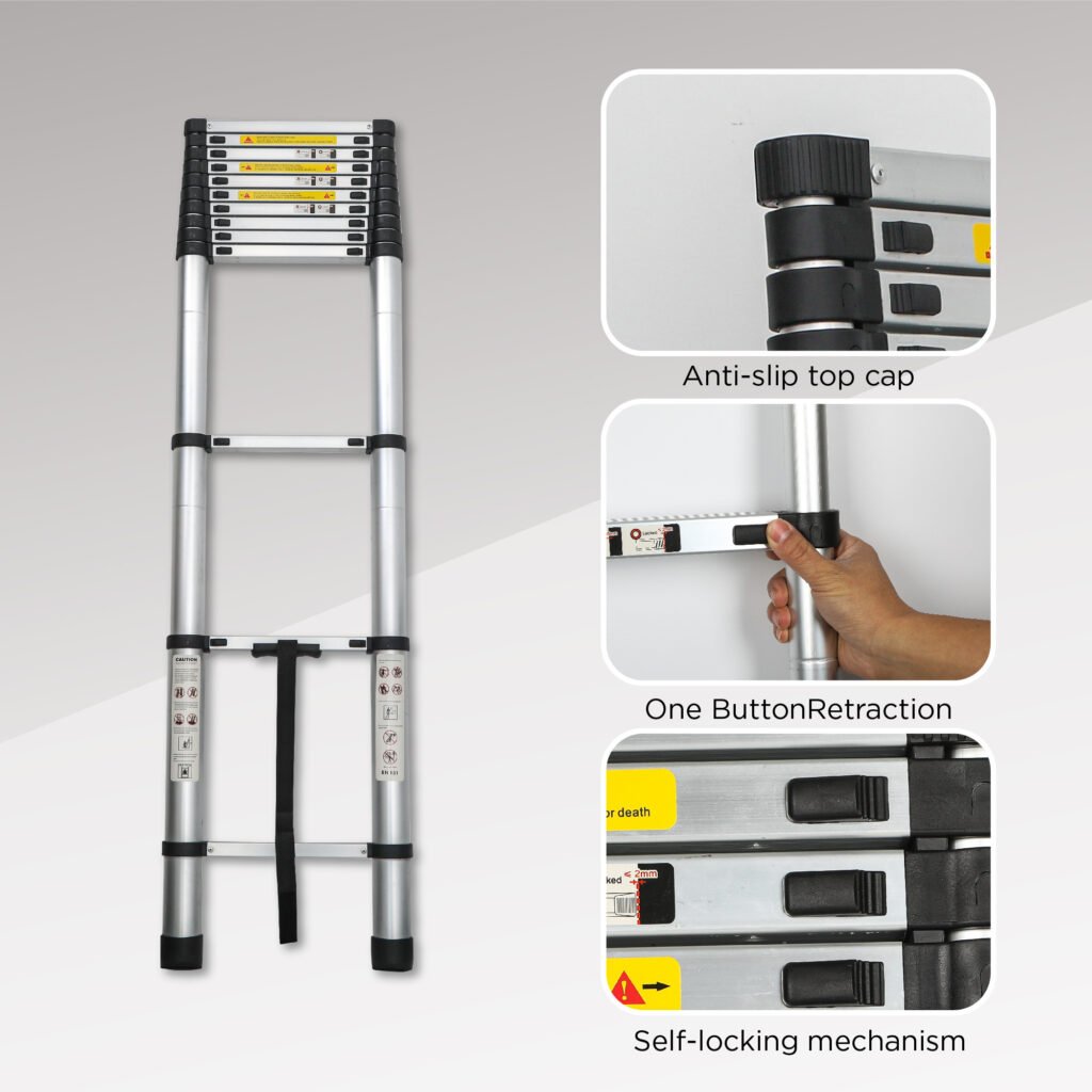 Aluminum Telescoping Ladder For Outdoor Work