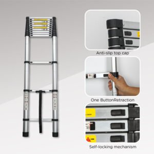Aluminum Telescoping Ladder For Outdoor Work - Image 10