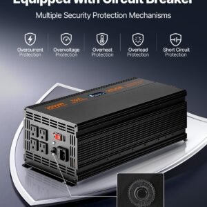 Sump Pump Battery Backup System 3000W LCD Auto Switches To Battery Inverter - Image 4