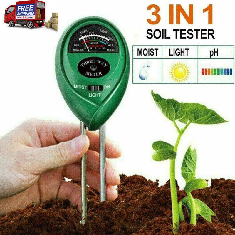 3 In 1 PH Tester Soil Water   Light Test Meter For Garden Plant Seeding