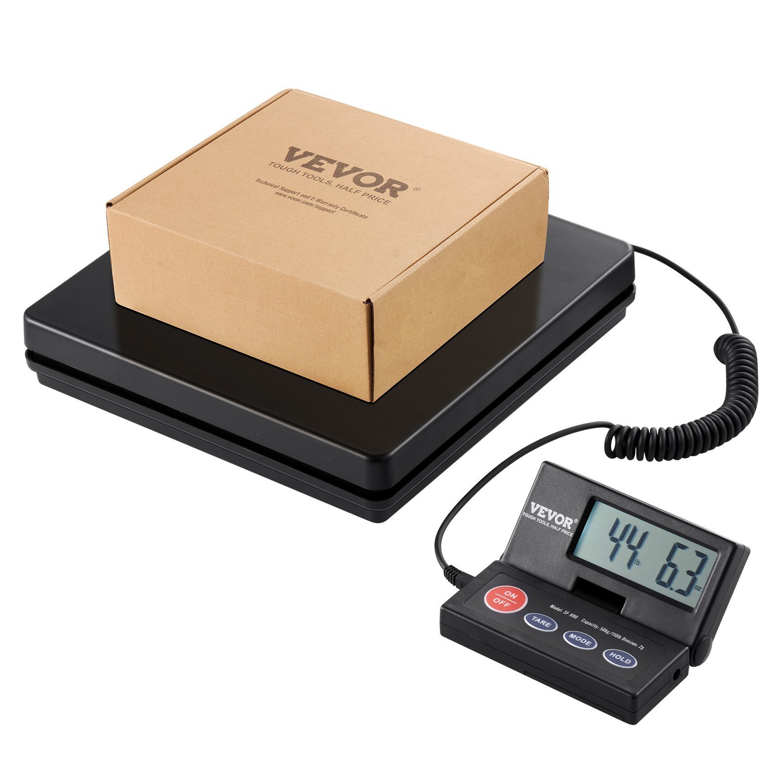 Digital Shipping Scale, 110 Lbs X 0.07 Oz. Heavy Duty Postal Scale With Timer, Tare, Hold Function, 90° Foldable LCD Screen Package Scale For Laggage, Home, Post Office, AC/DC Powered, FCC Liste - Image 1